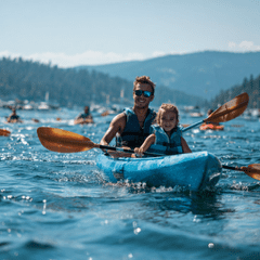 Family enjoying watersports in coeur dalene idaho 1